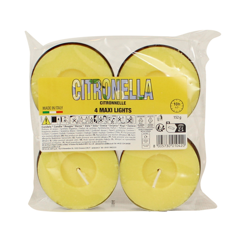CITRONELLA INSETTICIDA 4 MAXI VASETTI CORFU'