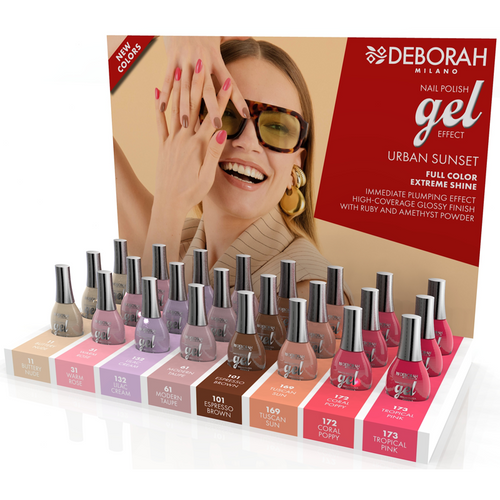 DEBORAH SMALTO GEL EFFECT ESPOSITORE MAKE UP 24 PEZZI MISTI