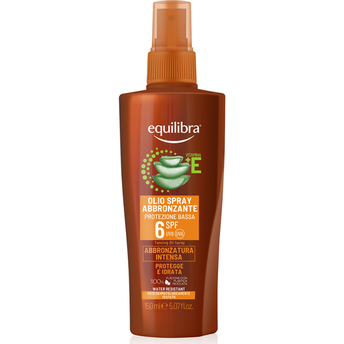 EQUILIBRA ALOE SOLARE OLIO SPRAY ABBRONZANTE SPF6 RESISTENTE ALL'ACQUA 150 ML   