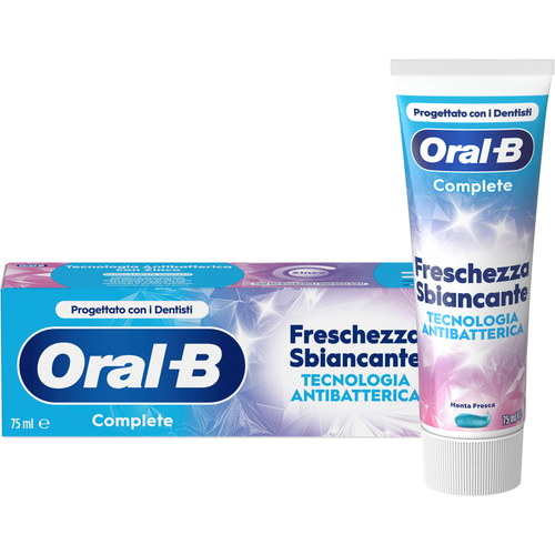 ORAL B DENTIFRICIO COMPLETE FRESCHEZZA SBIANCANTE TECNOLOGIA ANTIBATTERICA 75 ML