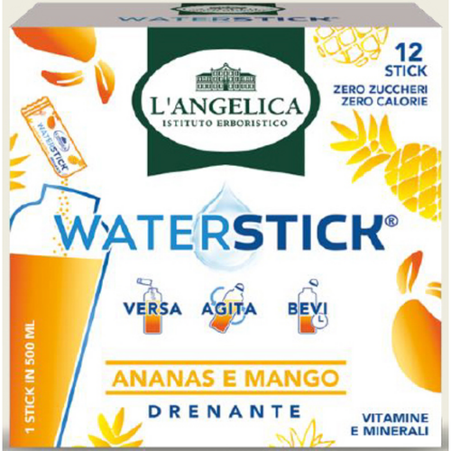 L'ANGELICA WATERSTICK DRENANTE ANANAS e MANGO CON VITAMINE e MINERALI 12 STICK