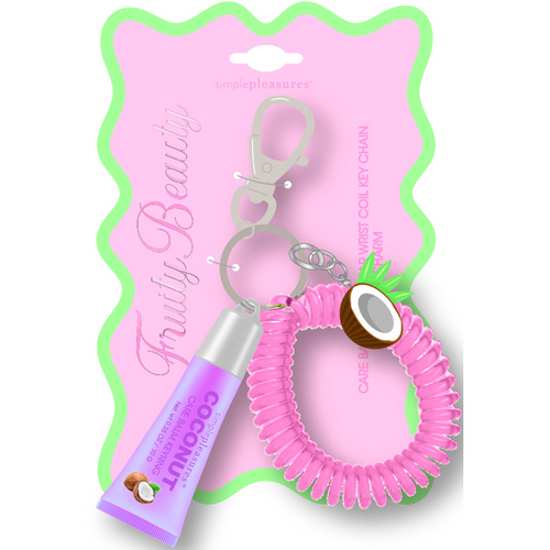 TRI COASTAL FRUITY LIP GLOSS COCONUT CON PORTACHIAVI e CHARM