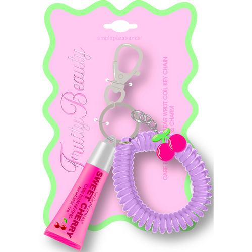 TRI COASTAL FRUITY LIP GLOSS SWEET CHERRY CON PORTACHIAVI E CHARM