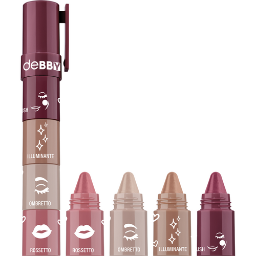 DEBBY MULTIPEN 4in1 ROSSETTO, OMBRETTO, BLUSH E ILLUMINANTE N.03