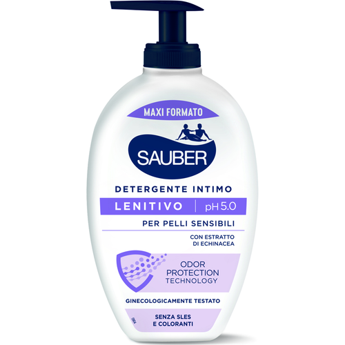 SAUBER DETERGENTE INTIMO LENITIVO PELLI SENSIBILI pH5.0 CON ESTRATTO DI ECHINACEA 350 ML 