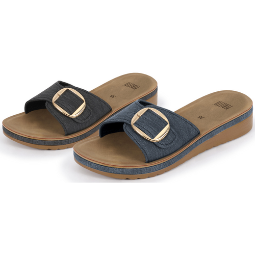 PERLETTI CIABATTA DONNA CON FIBBIA E TACCHETTO COLORI E TAGLIE ASSORTITE 36/41