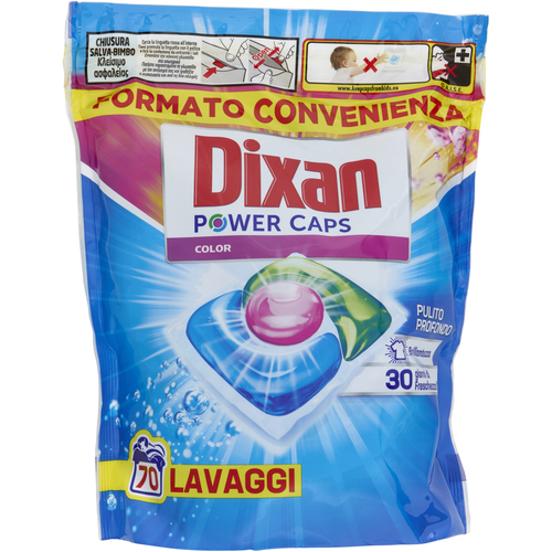 DIXAN POWER CAPS DETERSIVO BUCATO LAVATRICE COLOR 70 LAVAGGI
