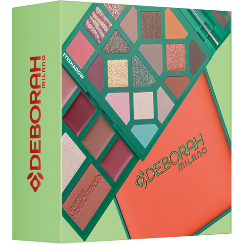 DEBORAH CONFEZIONE MAKE UP PALETE MEDIUM WARM: 20 OMBRETTI, 3 BLUSH IN POLVERE+TERRA+ILLUMINANTE, 4 ROSSETTI