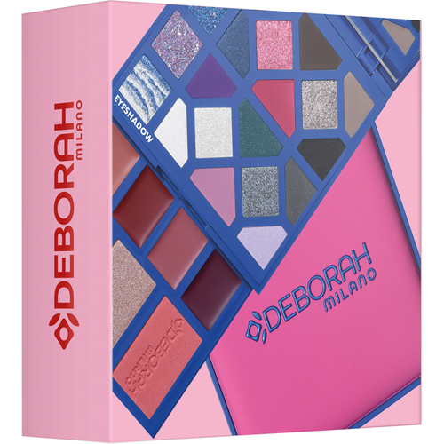 DEBORAH CONFEZIONE MAKE UP PALETTE MEDIUM COLD: 20 OMBRETTI, 3 BLUSH IN POLVERE+TERRA+ILLUMINANTE, 4 ROSSETTI