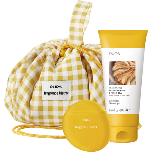 PUPA CONFEZIONE FRANGRANCE BISTROT CREMA MANI 50 ML + GEL DOCCIA 200 ML PERE E PEPE ROSA + PUFFY BAG LARGE