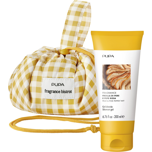 PUPA CONFEZIONE FRANGRANCE BISTROT GEL DOCCIA PERE E PEPE ROSA 200 ML + PUFFY BAG MEDIUM