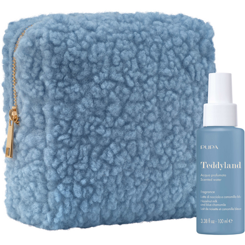 PUPA CONFEZIONE TEDDYLAND ACQUA PROFUMATA LATTE DI NOCCIOLA E CAMOMILLA BLU 100 ML + POCHETTE