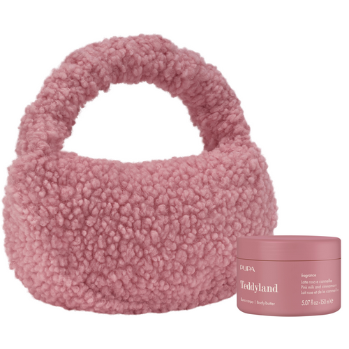 PUPA CONFEZIONE TEDDYLAND BURRO CORPO LATTE DI ROSA E CANNELLA 150 ML + TEDDY BAG