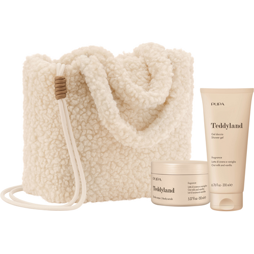 PUPA CONFEZIONE TEDDYLAND GEL DOCCIA 200 ML +SCRUB CORPO 150 ML LATTE DI AVENA E VANIGLIA + TEDDY BAG