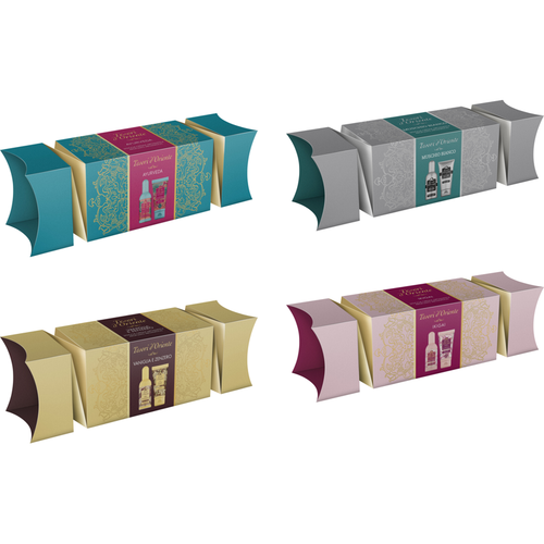 TESORI D'ORIENTE COFANETTO ASSORTITO NELLE FRAGRANZE CARAMELLA: EDT PROFUMO AROMATICO 100 ML + DOCCIACREMA AROMATICA 75 ML (2 AYURVEDA, 4 MUSCHIO BIANCO, 2 IKIGAI, 2 VANIGLIA, 2 VANIGLIA e ZANZERO) 