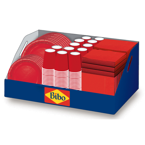 BIBO COORDINATO ROSSO ESPOSITORE BOX MEDIUM 44 PEZZI MISTI