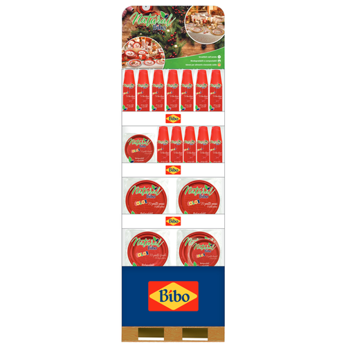 BIBO NATURAL BIOPLASTICA COLORE ROSSO ESPOSITORE 208 PEZZI MISTI