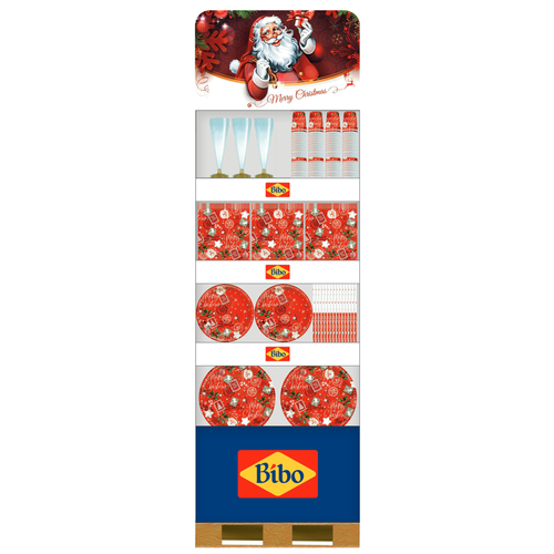 BIBO SANTA CLAUS POST ESPOSITORE 330 PEZZI MISTI  