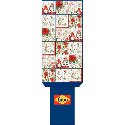 BIBO ESPOSITORE TOVAGLIOLI 20 PEZZI 33x33 2 VELI 252 PACCHI ASSORTITI 