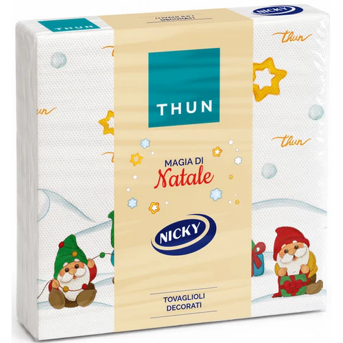 NICKY MAGIA DI NATALE TOVAGLIOLI 38x38 2 VELI 30 PEZZI - THUN