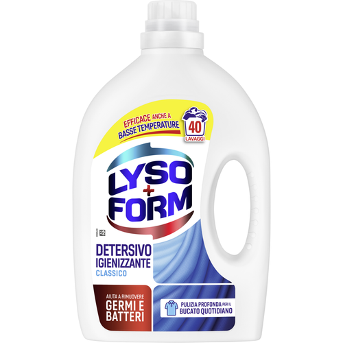 LYSOFORM DETERSIVO IGIENIZZANTE LIQUIDO BUCATO LAVATRICE CLASSICO 40 LAVAGGI LT 1,620