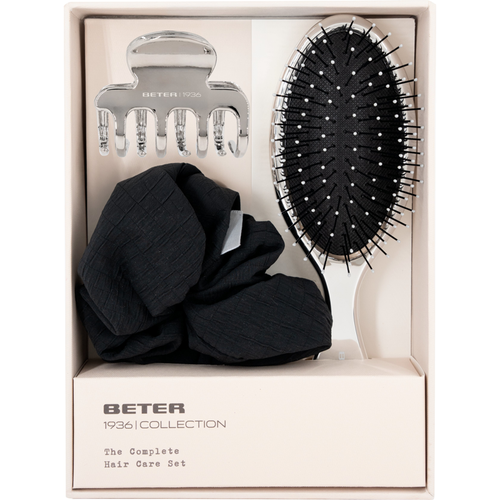 BETER 1936 COLLECTION KIT CAPELLI COMPOSTO DA SPAZZOLA, PINZA ED ELASTICO CAPELLI IN STOFFA