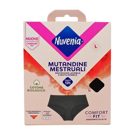 NUVENIA INTIMA WEAR MUTANDINE MESTRUALI BLACK TAGLIA L
