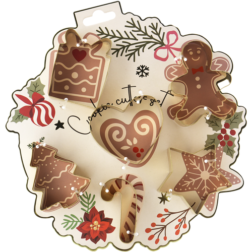 TRI COASTAL NATALE COOKIE CUTTER SET DOLCI 6 FORMINE BISCOTTI