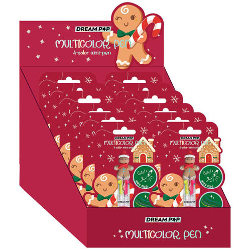 TRI COASTAL NATALE ESPOSITORE 12 MULTICOLOR PEN GINGERBREAD
