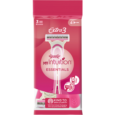 Intuitive Essentials WILKINSON EXTRA3 MY INTUITION ESSENTIALS COLOR MIX RASOIO 4 PEZZI DONNA ...