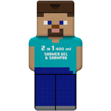 MINECRAFT STEVE 2D 2in1 SHOWER GEL & SHAMPOO 400 ML - Meloni Store