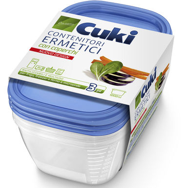 Set 8 Contenitori Per Alimenti Ermetici - Plastica Trasparente, 300/600/1000/1500 Ml, Impilabili Per Frigo E Freezer