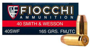 Fiocchi Shooting Dynamics 40 S&W Ammo 165 Grain Full Metal Jacket Truncated Cone 40SWFCMJCASE 1000 Rounds - FREE SHIPPING
