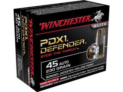 Winchester 45 ACP Supreme Elite PDX S45PDB 230 gr Bonded JHP CASE 200 Rounds