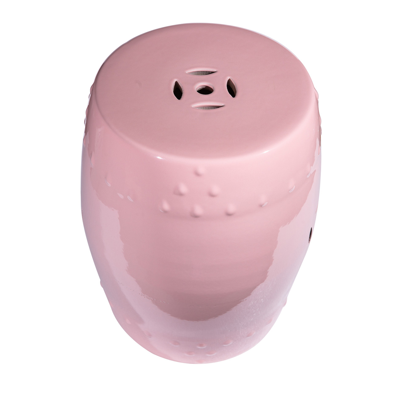 Blush Pink Porcelain Garden Stool