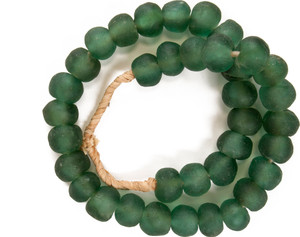 Vintage Sea Glass Beads Green - 2 Sizes