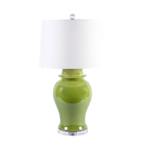 Lime Green Temple Jar Table Lamp