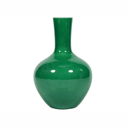 Emerald Green Globular Vase Medium