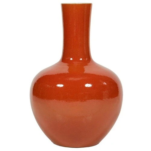 Orange Globular Vase Medium