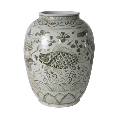 Black Fish Open Top Jar