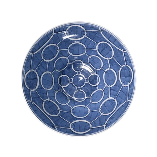 Indigo Blue Circle Bowl