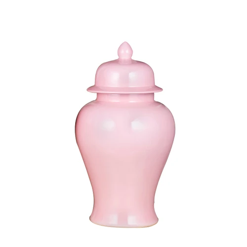 Blush Pink Porcelain Temple Jar - 2 Sizes