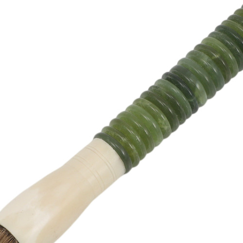 Green Jade Disc Calligraphy Brush