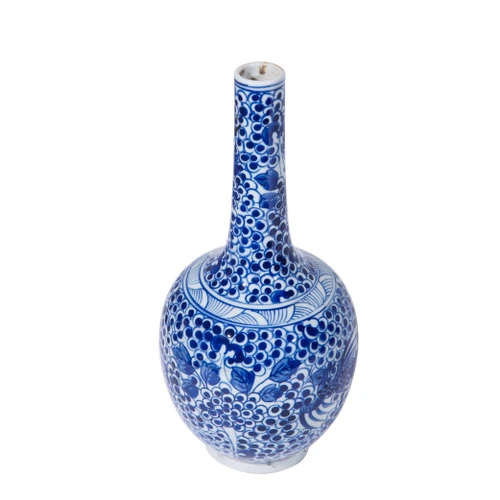 Small Vase Long Neck Phoenix Floral Motif