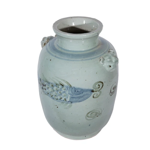 Double Lion Handle Fish Pot