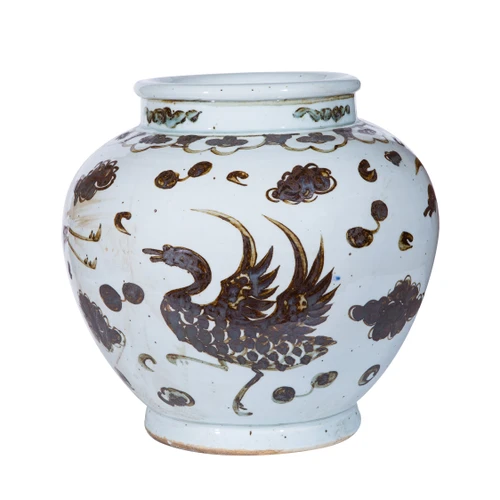 Rusty Brown Crane Jar - 2 Sizes
