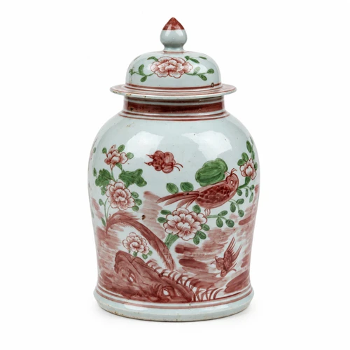 Lillian August Paris Garden Porcelain Temple Jar