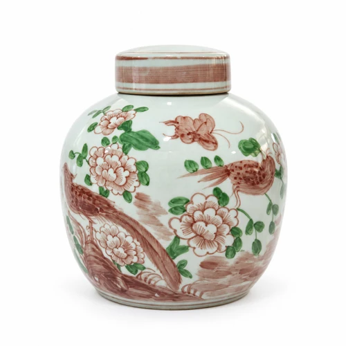 Lillian August Paris Garden Porcelain Ming Jar