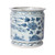 Blue and White Orchid Pot Bird Motif