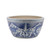 Blue And White Fish Lotus Bowl With Greek Key Trim